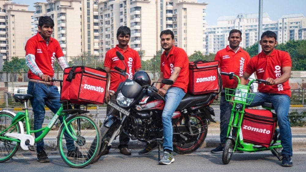 Now with less carbon: Zomato’s transitioning to only EVs and bicycles by 2030 may soon be replicated by its peers and decarbonise one of India’s most competitive market segments | Photo: Twitter.com