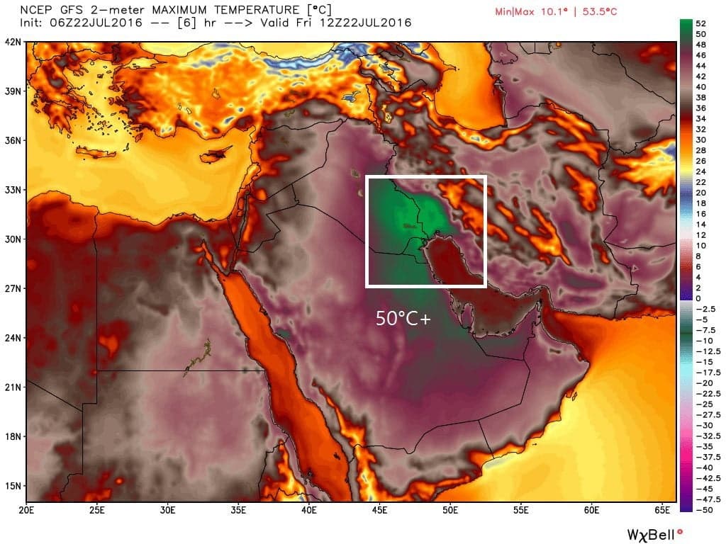 That’s just in the shade: Kuwait and Saudi Arabia have recorded sizzling hot temperatures of well over 55°C under this year’s heatwave | Image credit: Mashable