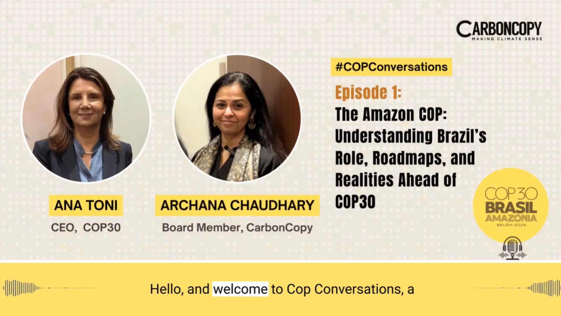 #COPConversations — Bonus Episode 1: Host Brazil's Role, Roadmaps, Realities- Ana Toni