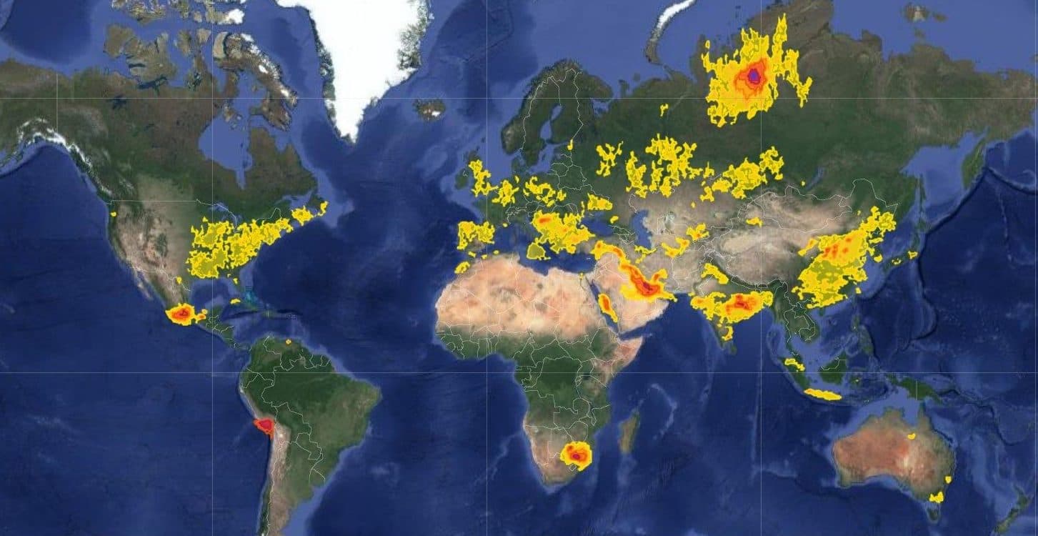 Toxic Air: Satellite data released by NASA found India to be the largest emitter of toxic sulphur dioxide- a prominent by-product of thermal power plants, accounting for 15% of global emissions | Map: Greenpeace