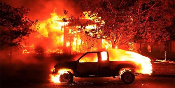 At least 40 people have died in blazing wildfires that torched California’s wine country