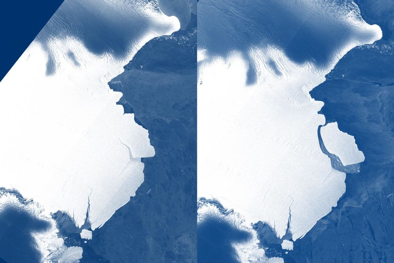 Drifting Apart: An iceberg the size of Delhi broke away from the Amery Ice Shelf in East Antarctica as warming air and water chip away at the frozen continent| Photo: US News