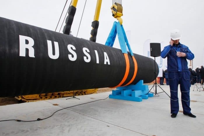 Almost cancelled: Germany refusing to award the permit for the Nord Stream 2 pipeline may indefinitely delay the start of its operations and could even lead to the project being axed forever. Photo: The Telegraph