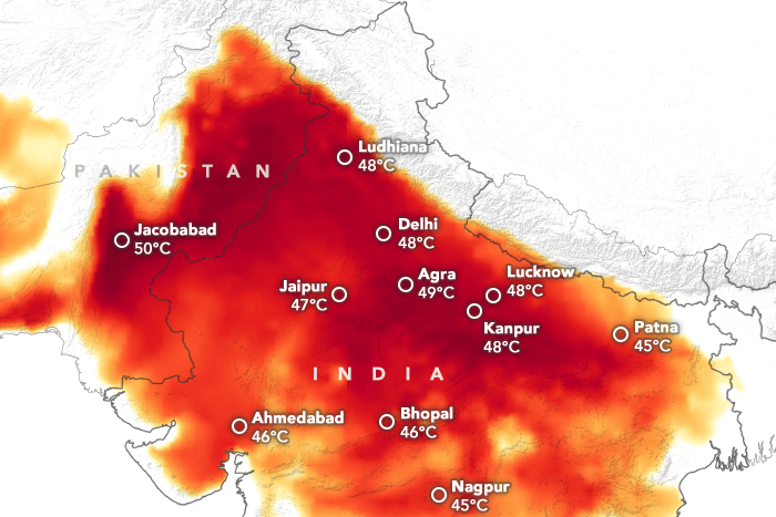 Severe heat grips NW and east India