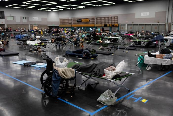 A cooling center in Portland, Oregon in the US with a capacity of about 300 | Photo: npr.org/Getty images